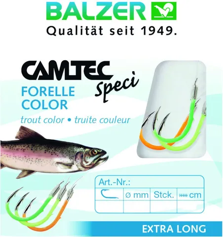 Balzer Camtec Forelle farbig 60cm UV Ready-Made Rig #10 0.18mm