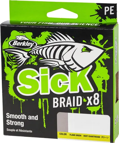 Berkley Sick Braid Geflochtene Angelschnur 0.12mm 11.2kg 300m Flame Green