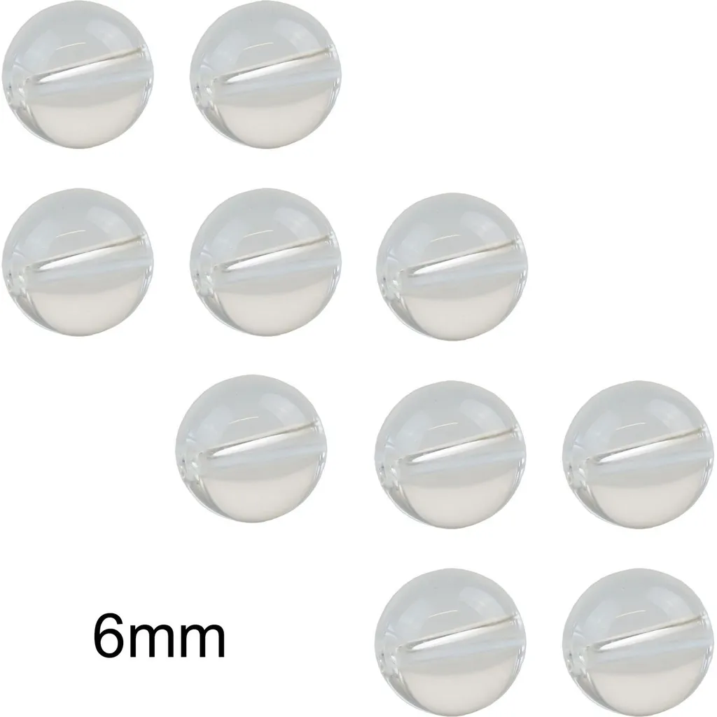 Pilkmaxx Transparente Glasperlen 6mm 10er