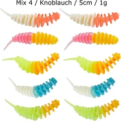 Balzer Trout Collector Forellenwürmer 5cm Mix 4 Knoblauch