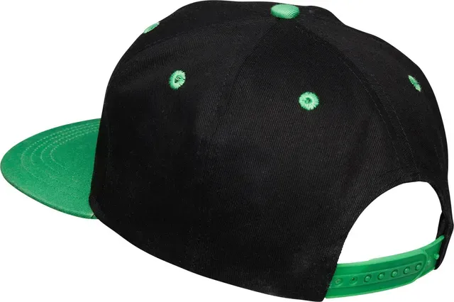 Madcat Skull Flatbill Cap Green Snapback One Size