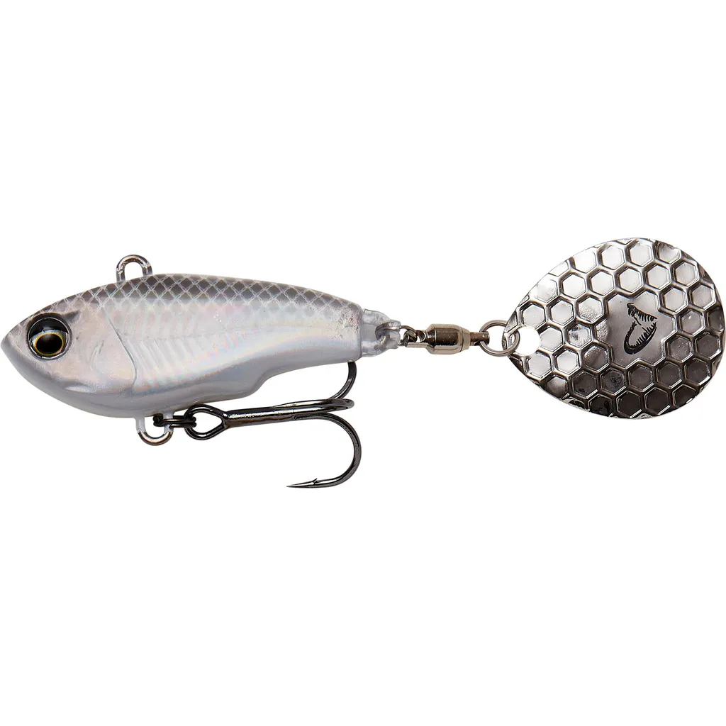 Savage Gear Fat Tail Spin 6.5cm 16g White Silver