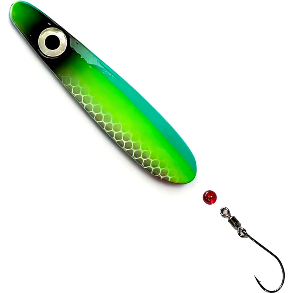 Troutwerk 15g Inline Blinker - Meerforellenblinker Blau/Grün/Silber/Rot