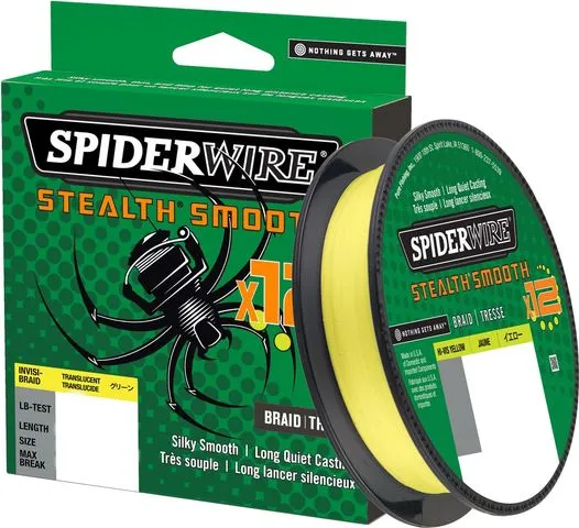 SpiderWire Stealth Smooth 12 Geflochtene Schnur 0.07mm 6kg 2000m Hi-Vis Yellow