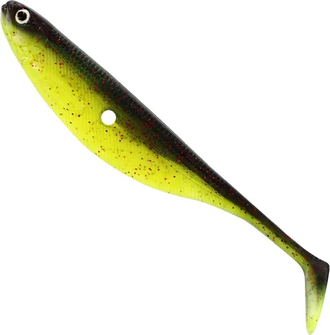 Westin ShadTeez Hollow Softbaits 8cm 4g Black Chartreuse