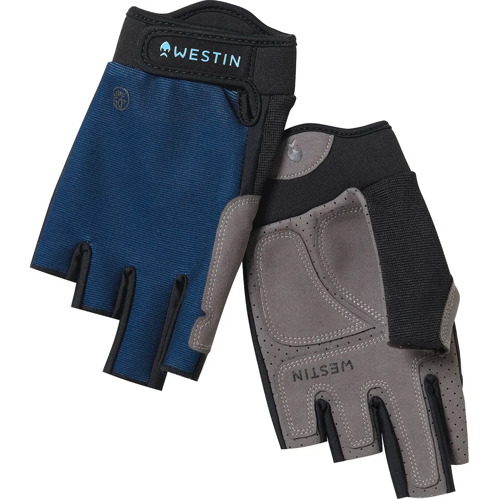 Westin Drip UPF Half Finger Glove M Petrol Blue