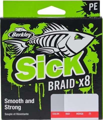 Berkley Sick Braid 150m 46.3kg 0.39mm 8 Red