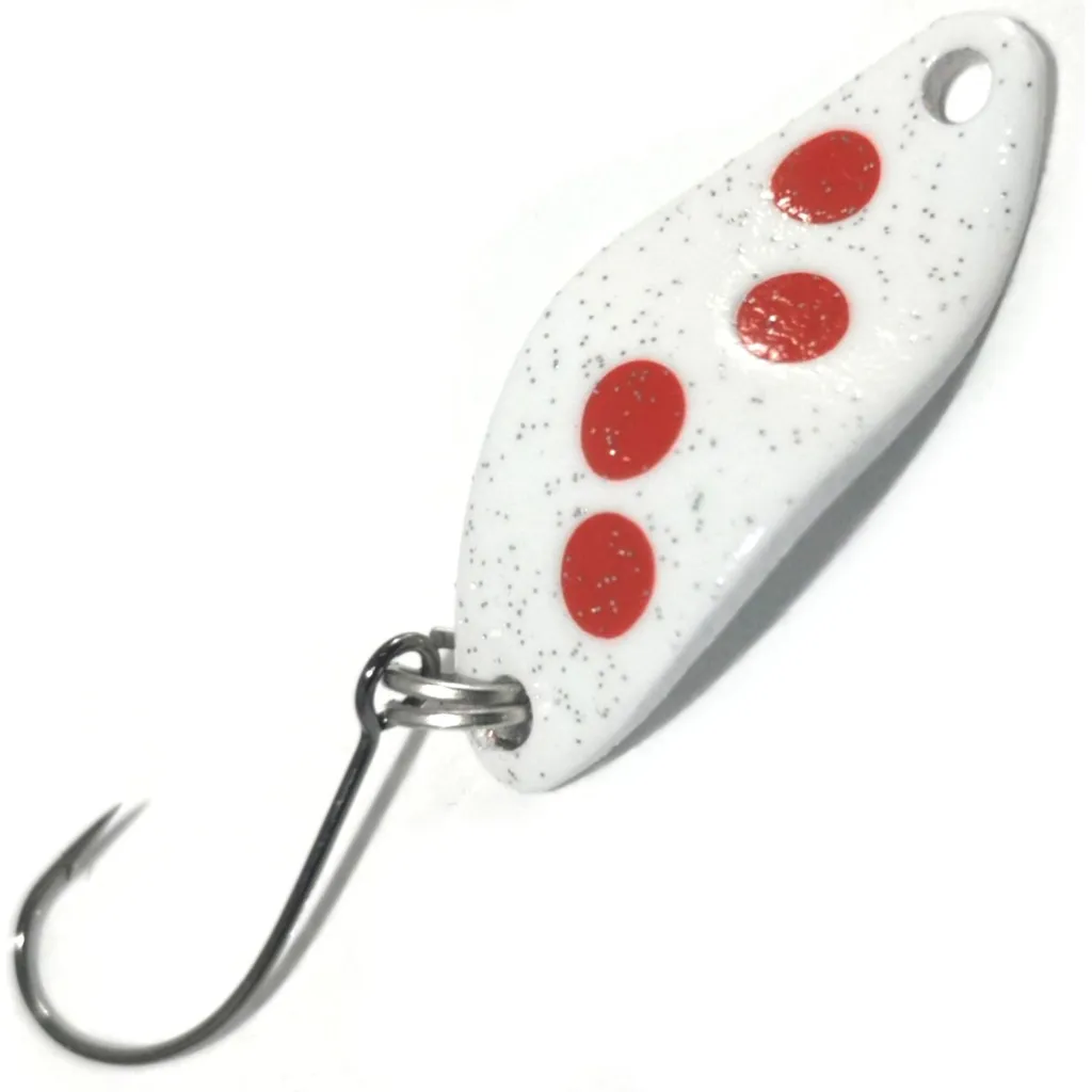 Troutwerk Spoon 1.5g 2.3cm Weiß Rote Punkte