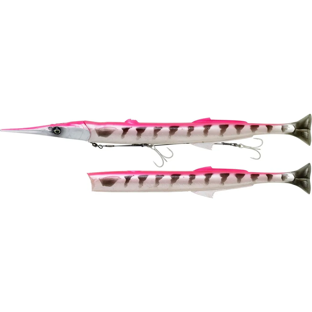 Savage Gear Salt Line Thru Needle Fish Pulse Tail Meeresköder 30cm 66g Pink Barracuda