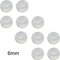 Pilkmaxx Transparente Glasperlen 6mm 10er
