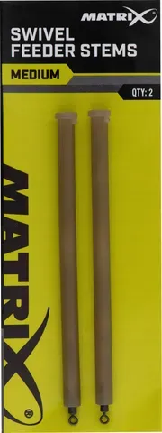 Matrix Swivel Feeder Stems 8.25cm 2pcs Medium Trans Khaki