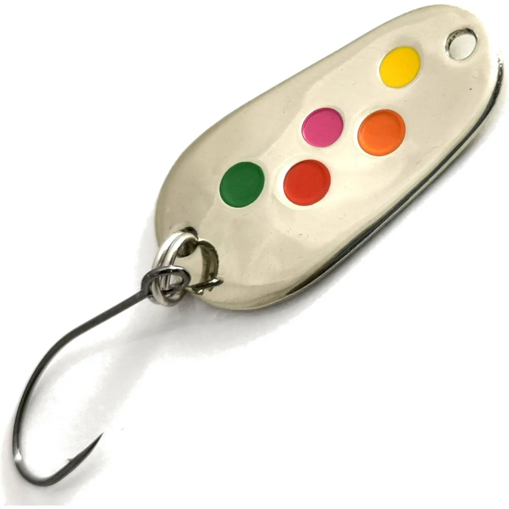 Troutwerk Spoon Blinker Silberfarben Mehrfarbige Punkte