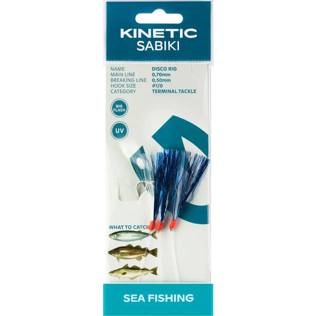 Kinetic Sabiki Disco #1/0 115cm Blue/White Flash