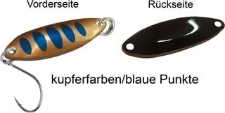 FTM Tango Spoon 1.8g Kupferfarben/Blaue Punkte