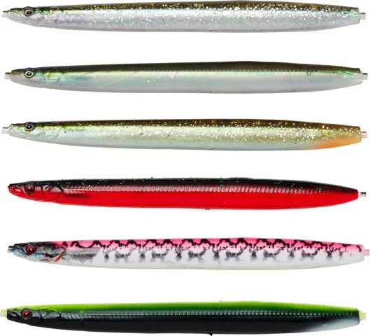 Savage Gear 3D Soft Line Thru Sandeel 12.5cm 20g Red N Black Sinking