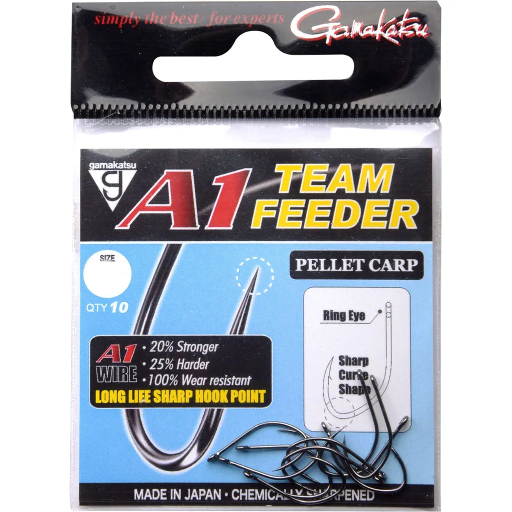 Gamakatsu A1 Team Feeder Angelhaken mit Öhr Größe 12