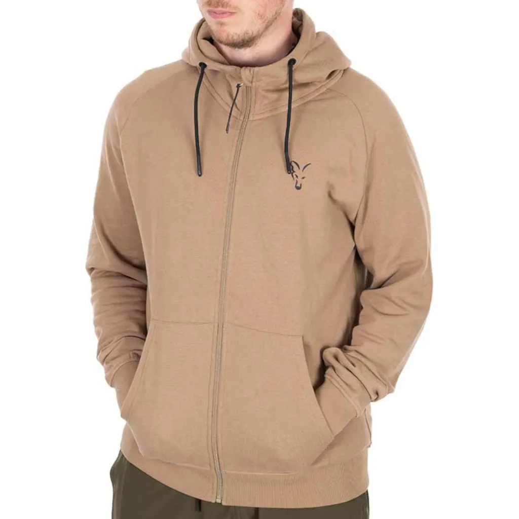 Fox Collection LW Zip Hoody Tan Ltd L