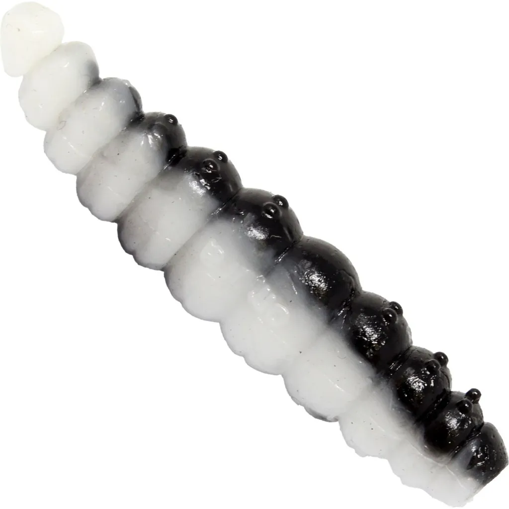 FTM Omura Baits Larvy Käse Gummiköder 3.5cm Schwarz / Weiß