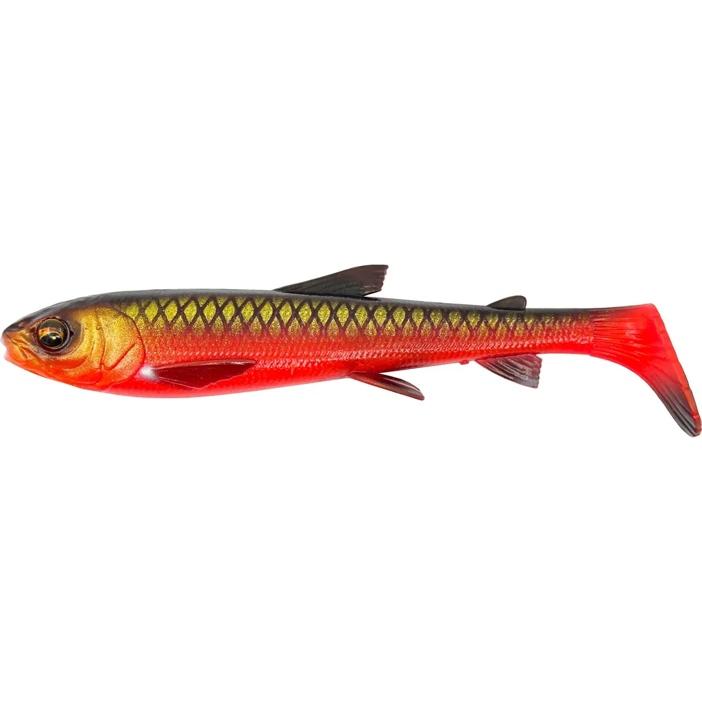 Savage Gear 3D Whitefish Shad Gummifisch 12cm 14g Black Red 3 Stk