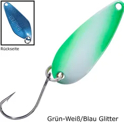 Balzer Spoon Swindler 2.3g Grün-Weiß/Blau Glitter