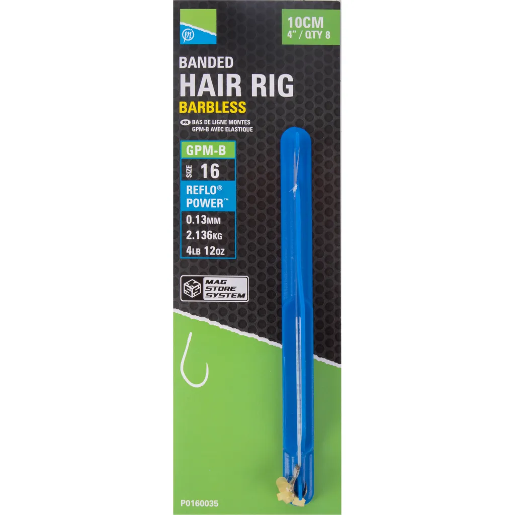 Preston Gpm-B Banded Hair Rigs #14 0.15mm 2.68kg