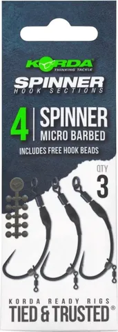Korda Spinner Hook Sections Spinner Barbless #4