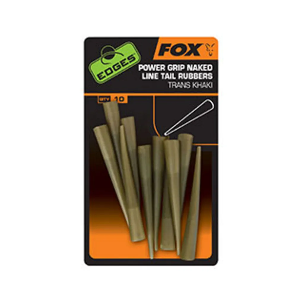 Fox Power Grip Naked Line Tail Rubbers Rig Zubehör 6389 10pc #7