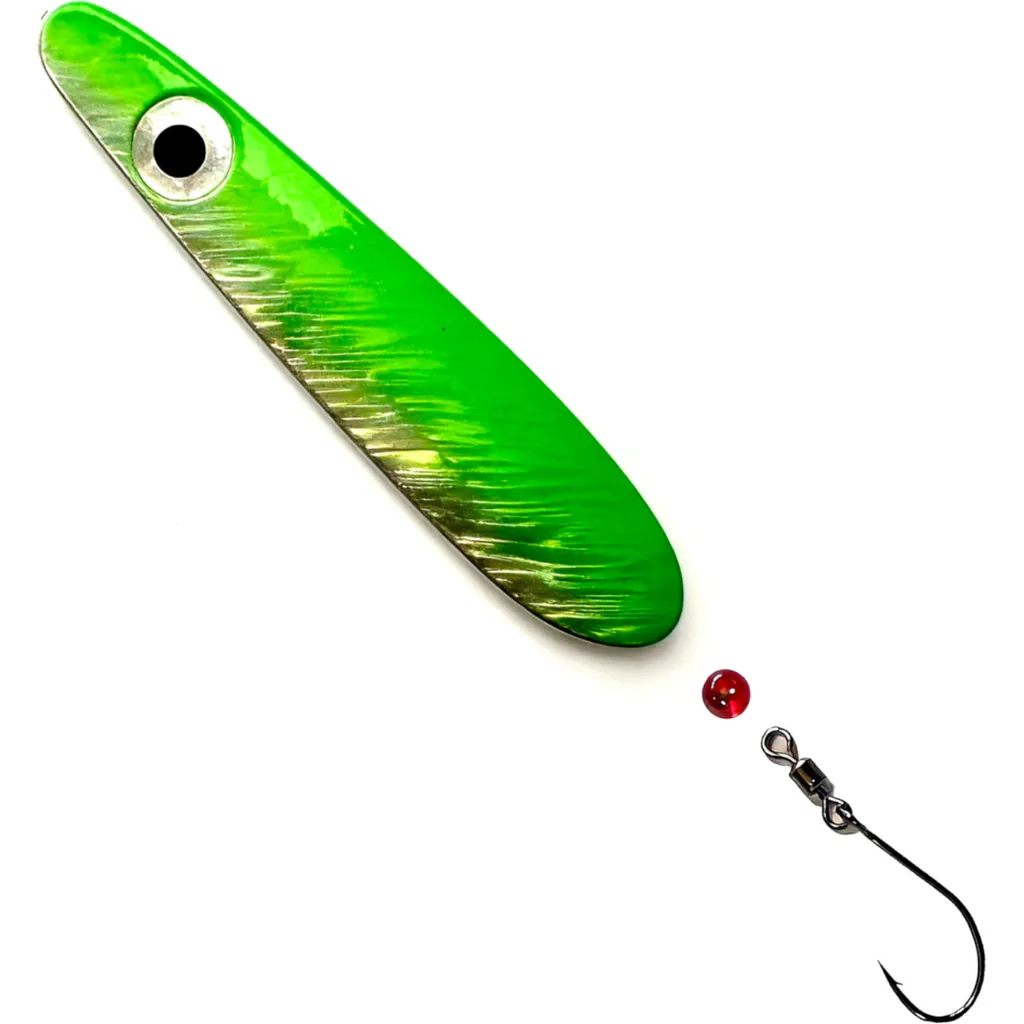 Troutwerk 15g Inline Blinker - Meerforellenblinker Grün/Silber/Holo