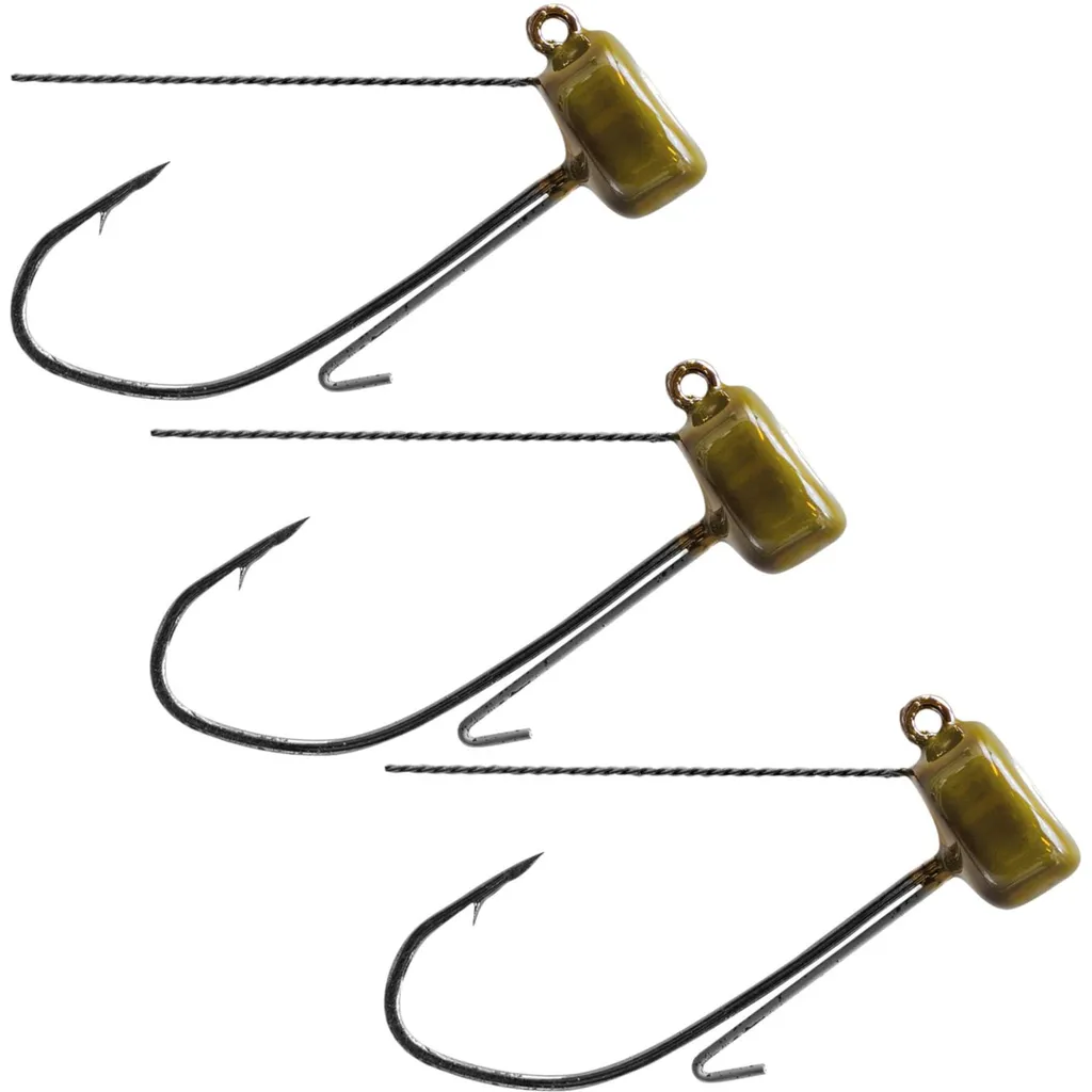 Strike King Weedless Tour Grade Ned Jig Head 1.8g Green Pumpkin