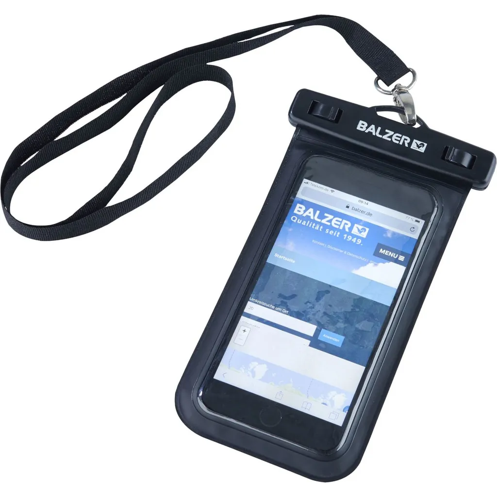 Balzer Shirasu Wasserdichter Handysafe mit Membran 21x10cm Schwarz