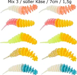 Balzer Trout Collector Forellenwürmer 7cm Mix 3 Süßer Käse