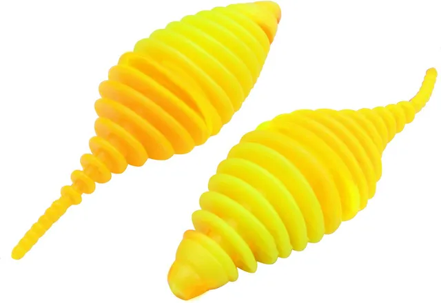 FTM Omura Baits Pongo Gummiköder 6.5cm Neongelb Knoblauch
