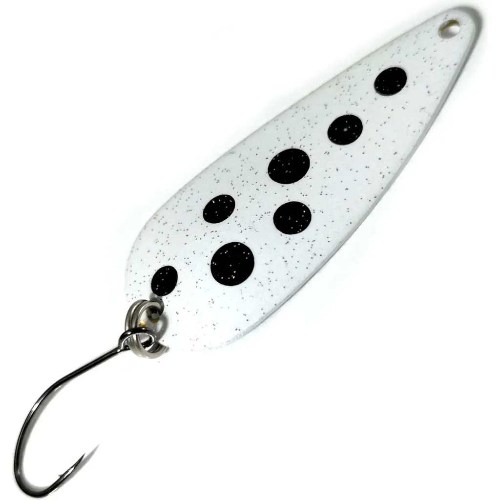 Troutwerk Spoon 4cm 5g Weiß/Schwarze Punkte