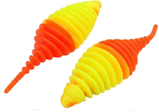 FTM Omura Baits Pongo Gummiköder 6.5cm Neongelb/Neonorange Käse