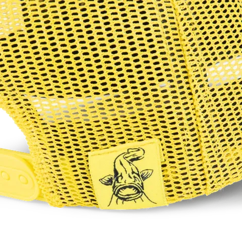 Black Cat Black and Yellow Trucker Cap