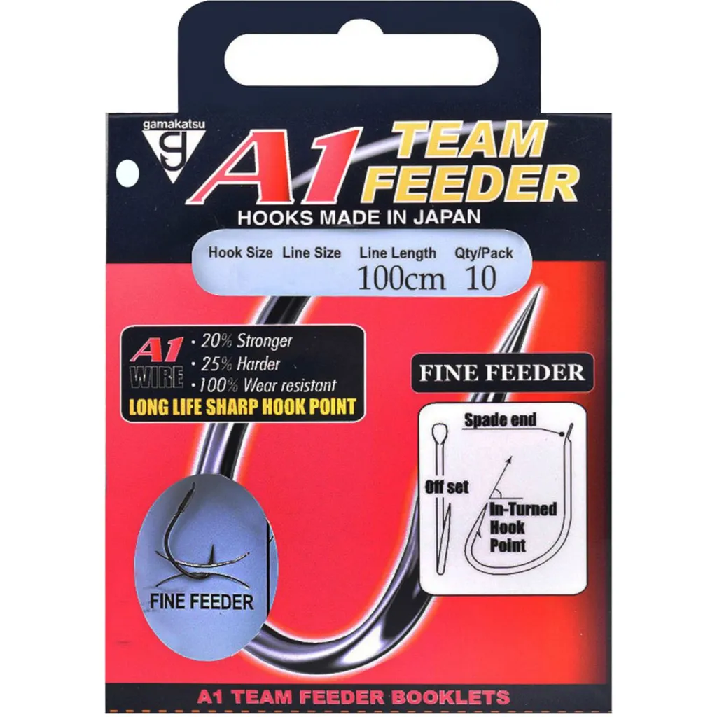 Gamakatsu A1 Team Feeder Fine Feeder Booklet Fertigmontage #14 100cm 0.12mm