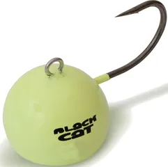 Black Cat Fire-Ball Jig Head #6/0 200g Glow In The Dark