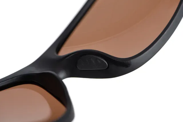 Fox Rage Matt Black Polarized Glasses Wrap Brown