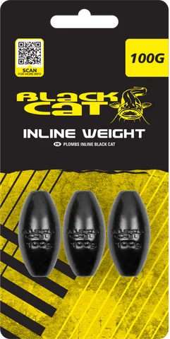 Black Cat Inline Weights Sinkers & Weights 100g
