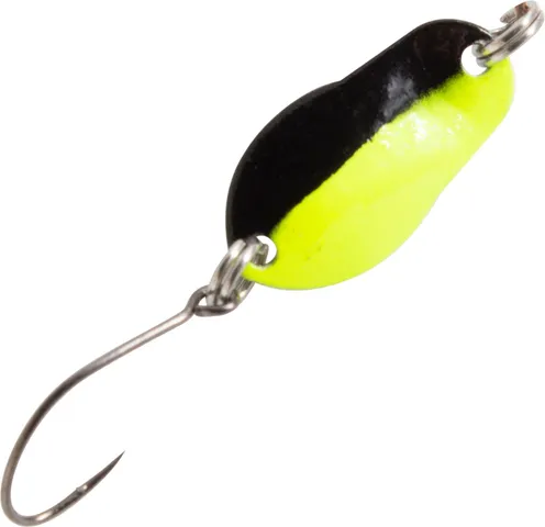 FTM Spoon Track 1.9cm 0.7g Schwarz Chartreuse/Weiß
