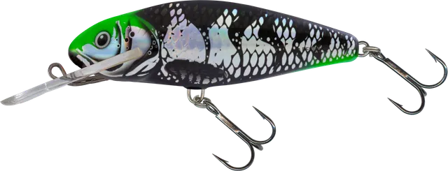 Salmo Perch Deep Runner 8cm 1.5–4.6m 14g Holo Dark Green Head