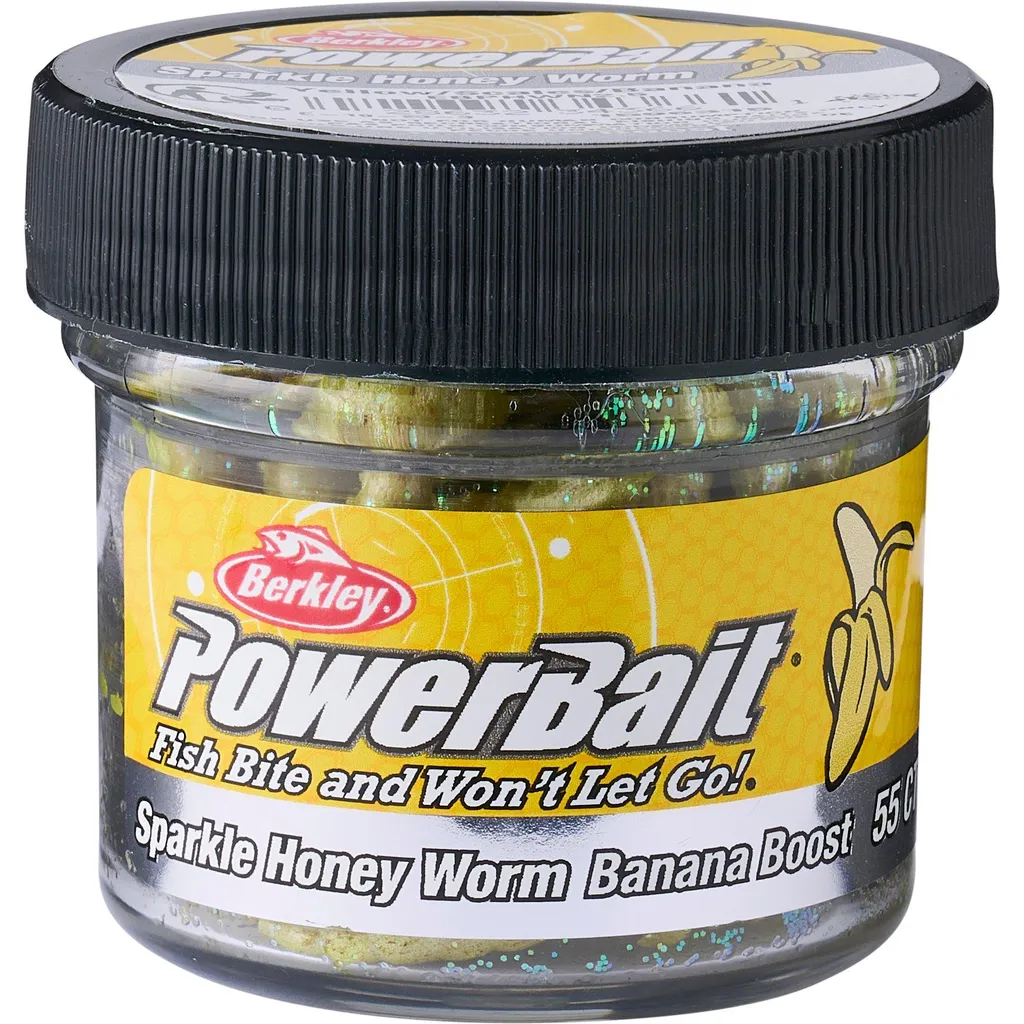Berkley PowerBait Power Honey Worm EBPHWN2.5 2.5cm Yellow with Scales