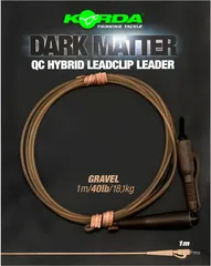 Korda Dark Matter Leader QC Hybrid Clip 100cm 18.1kg Gravel