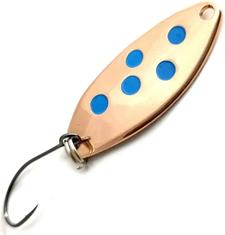 Troutwerk Spoon 2.5g 3.3cm Kupferfarben Blaue Punkte