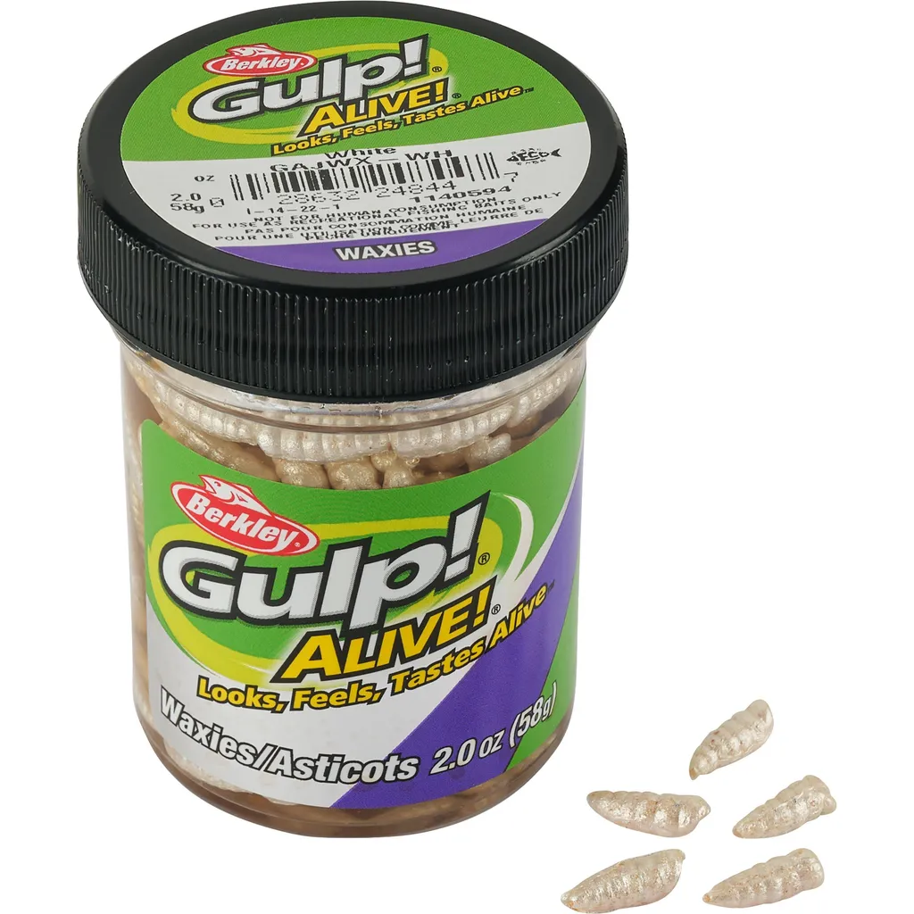 Berkley Gulp! Alive!® Waxies 12MM Gummiköder GAJWX-WH White