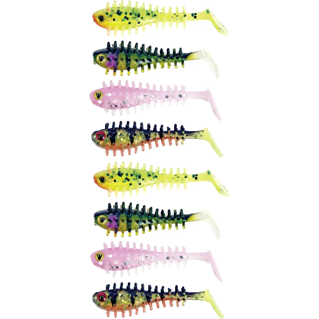 Fox Rage Micro Spikey Fry UV Gummiköder 4cm Mixed