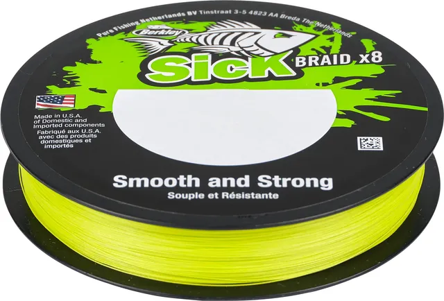 Berkley Sick Braid Geflochtene Angelschnur 0.08mm 6kg 300m Flame Green