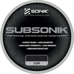 Sonik Subsonik Monofilament Line 0.31mm 6.8kg Clear