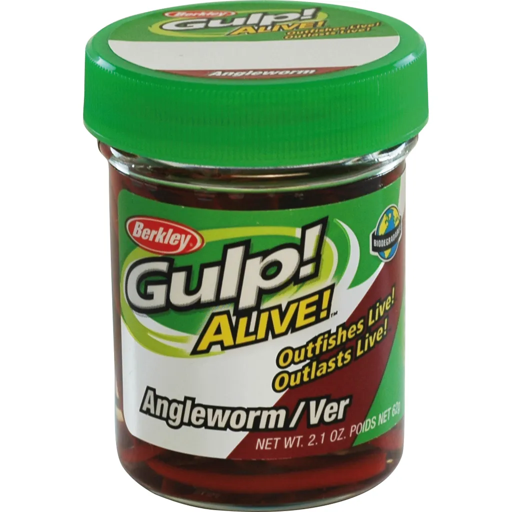Berkley Gulp Alive Angle Worm Softbaits Red Wiggler 3cm 60pc