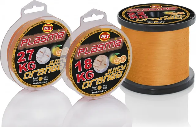 WFT KG Plasma Round Geflochtene Schnur 150m 0.31mm 36kg Orange